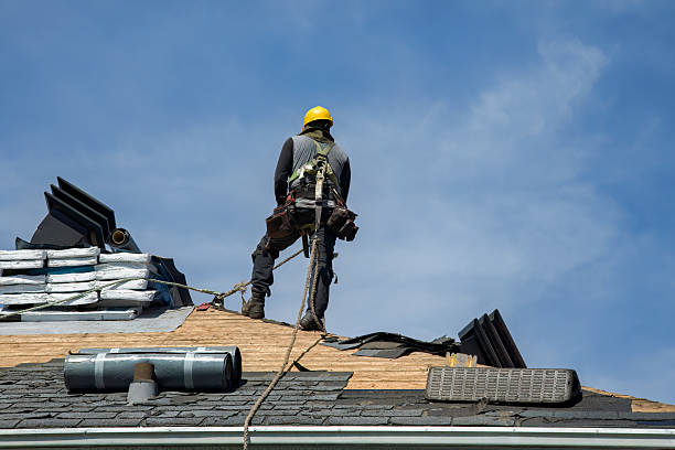 Professional Gutter Installation technician working in Allenwood, NJ
